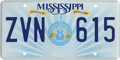 MS license plate ZVN615
