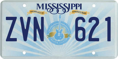 MS license plate ZVN621