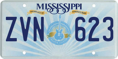 MS license plate ZVN623