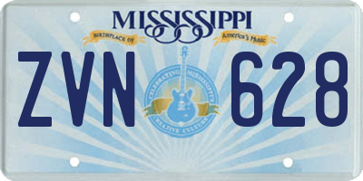 MS license plate ZVN628