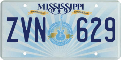 MS license plate ZVN629