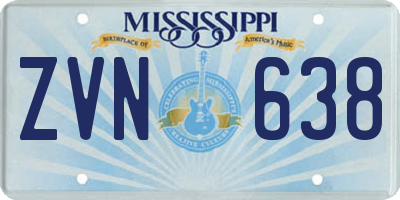 MS license plate ZVN638