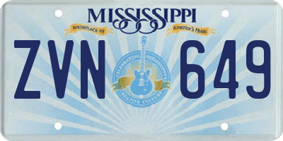 MS license plate ZVN649