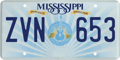 MS license plate ZVN653