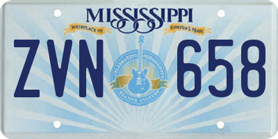 MS license plate ZVN658