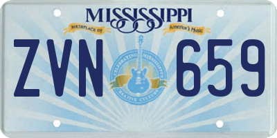 MS license plate ZVN659