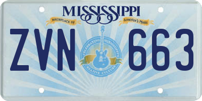MS license plate ZVN663