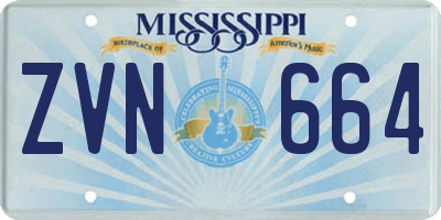 MS license plate ZVN664