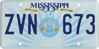 MS license plate ZVN673