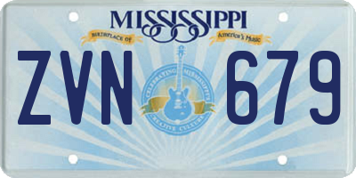 MS license plate ZVN679