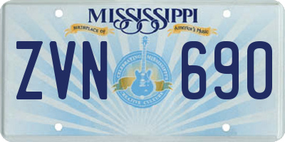 MS license plate ZVN690