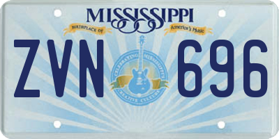 MS license plate ZVN696