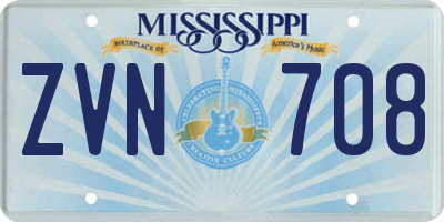MS license plate ZVN708