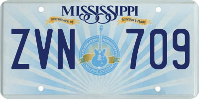 MS license plate ZVN709