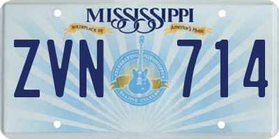MS license plate ZVN714