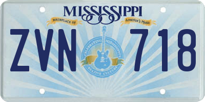 MS license plate ZVN718