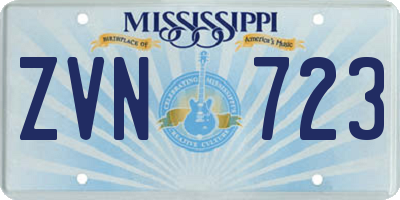 MS license plate ZVN723