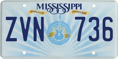 MS license plate ZVN736