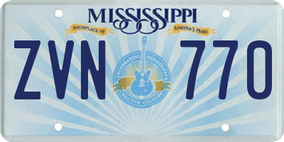 MS license plate ZVN770