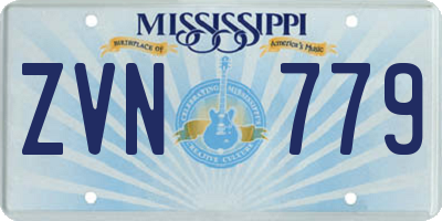 MS license plate ZVN779