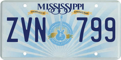 MS license plate ZVN799