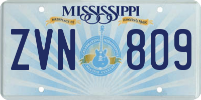 MS license plate ZVN809