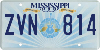 MS license plate ZVN814