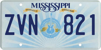 MS license plate ZVN821