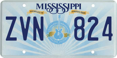 MS license plate ZVN824