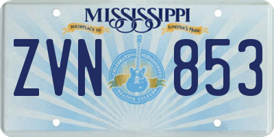 MS license plate ZVN853