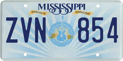 MS license plate ZVN854