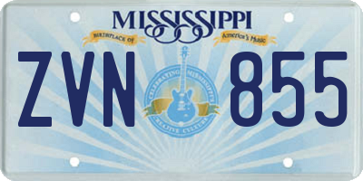 MS license plate ZVN855
