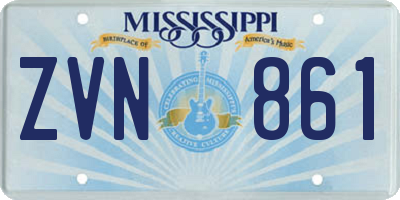 MS license plate ZVN861