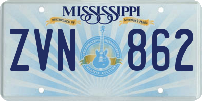 MS license plate ZVN862