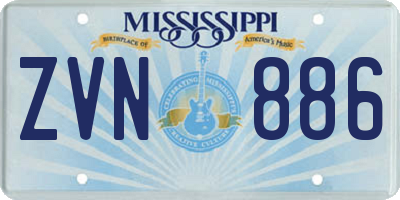 MS license plate ZVN886