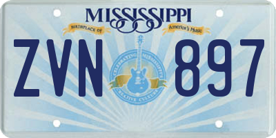 MS license plate ZVN897