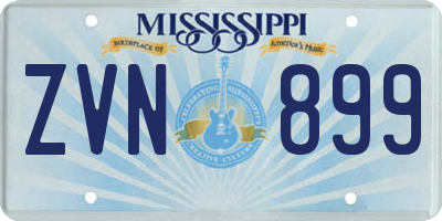 MS license plate ZVN899