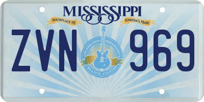 MS license plate ZVN969