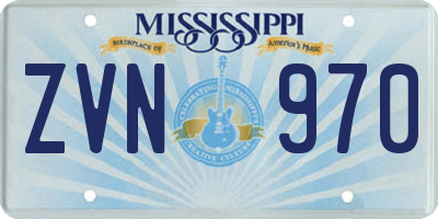 MS license plate ZVN970