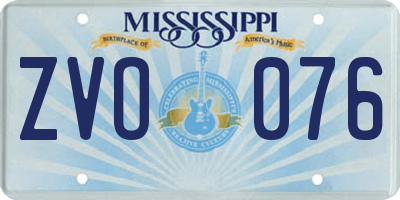 MS license plate ZVO076