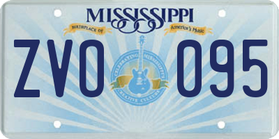 MS license plate ZVO095