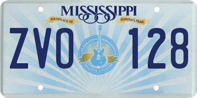 MS license plate ZVO128