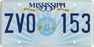 MS license plate ZVO153