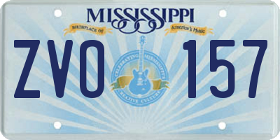MS license plate ZVO157