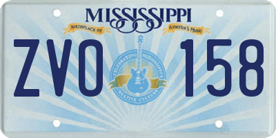 MS license plate ZVO158