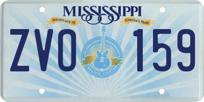 MS license plate ZVO159