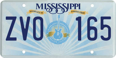 MS license plate ZVO165