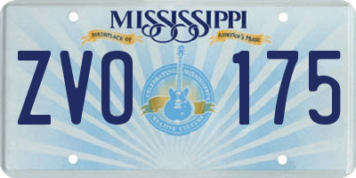 MS license plate ZVO175