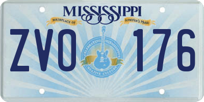 MS license plate ZVO176