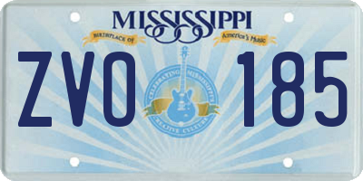 MS license plate ZVO185